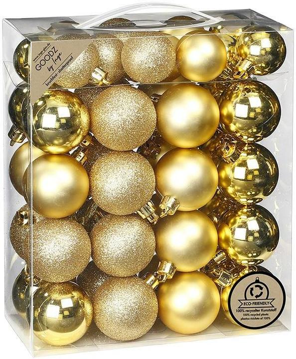 Inge’s Glas Christmas Decor Weihnachtskugel Gold-Mix 44 Stück (44 -teilig)