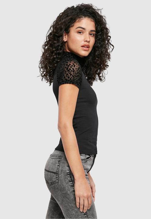 Produktbild Urban Classics Ladies Flock Lace Turtleneck Tee (4XL)