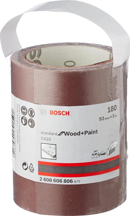 Produktbild Bosch Professional Zubehör Schleifrolle C410 Standard for Wood and Paint, 93 mm, 5 m, 180 (180)