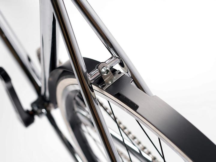 Actual product image BLB Classic Alloy Mudguard Set - VR + HR - black matt (Mudguard set)