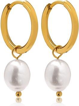 Trolli Troli - Charming gold-plated earrings with pearls 2in1 VAAXF340G (L)