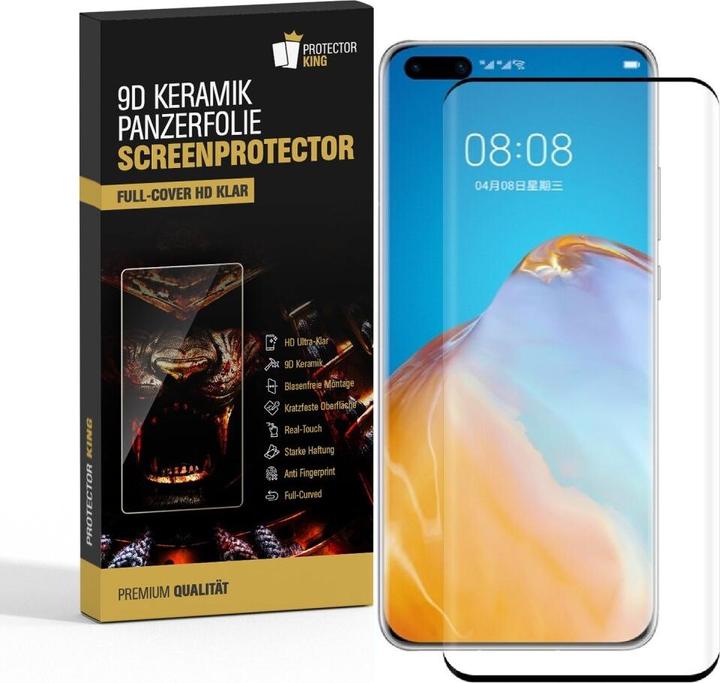 Actual product image Protectorking 2x Ceramic-Glass Full Cover HD Klar (2 Piece, Huawei P40 Pro+)