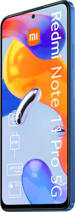 Actual product image Xiaomi Redmi Note 11 Pro 5G (128 GB, Atlantic blue, 6.67", Hybrid Dual SIM, 108 Mpx, 5G)