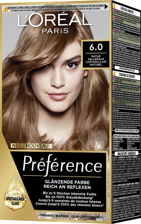 Image du produit L'Oréal Paris Preference Core (Châtain clair naturel, 6 Naturel Marron clair)