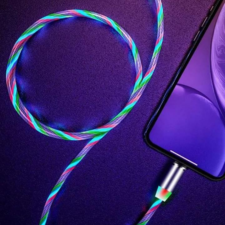 Immagine prodotto PhoneLook Cavo di ricarica USB 3 in 1 con luce LED e attacchi di ricarica magnetici (1 m, USB 3.0)