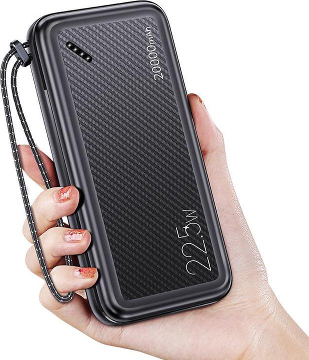 Produktbild Usams Powerbank PB60 20000mAh 22.5W 2xQC3.0+PD Fast Charge czarny/black 20KCD16801 (US-CD168) (20000 mAh, 22.50 W, 22.50 Wh)