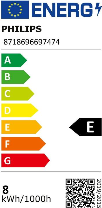 Energie-Label Philips MAS LEDtube (G13, 8 W, 1000 lm, 1 x, E)