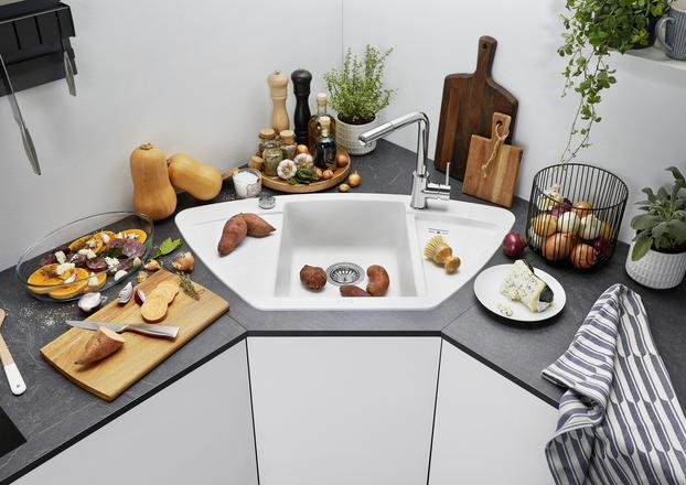Produktbild Blanco Zia 9 E (Aufsatzspülbecken, 93 cm, 51 cm)
