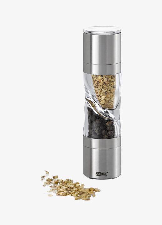 Produktbild AdHoc Gewürzmühle DUOSPICE stahlgrau (Diverse Gewürze)