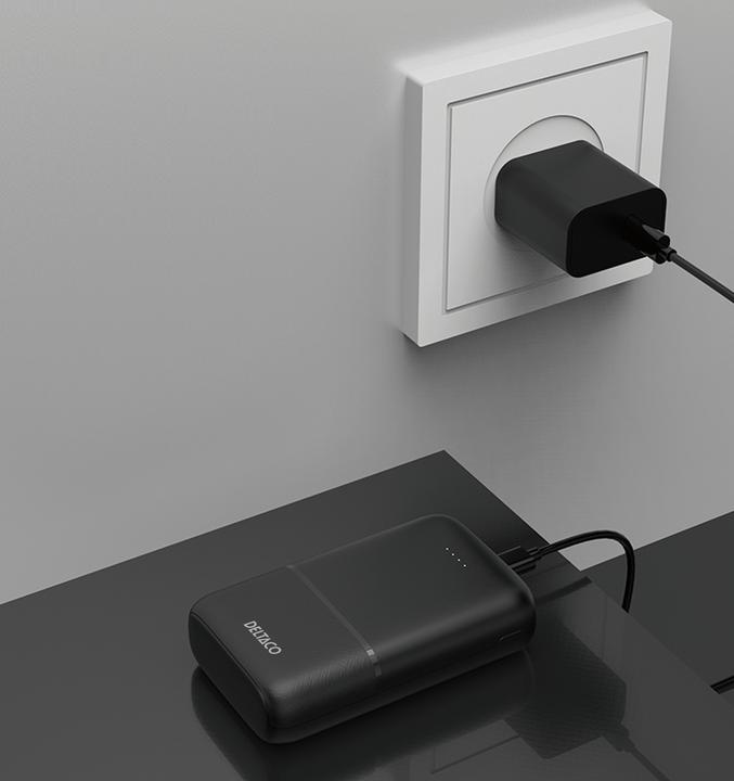 Produktbild Deltaco Powerbank 10,000 mAh, 2x USB-A, 1x USB-C (10 mAh)