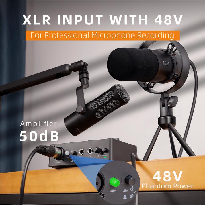 Produktbild Fifine Ampli1 Sound Card Podcasting Audio Mixer