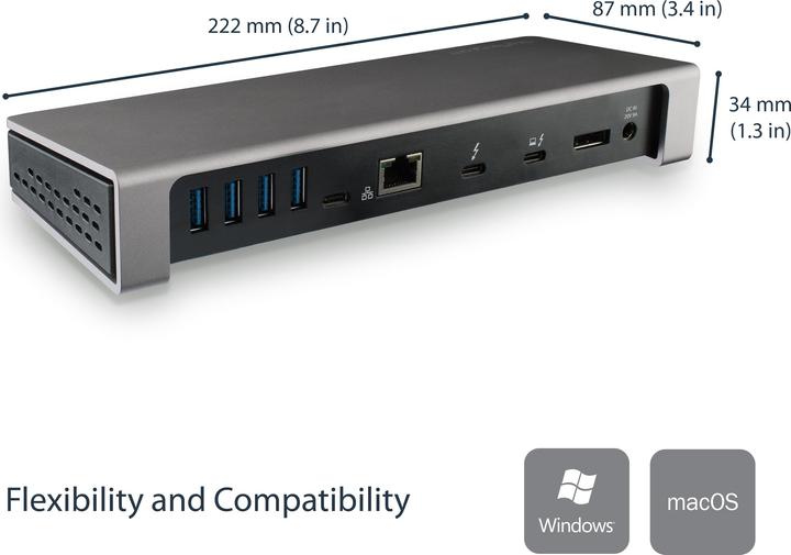 Produktbild StarTech TB3DOCK2DPPU (Thunderbolt, 6 Ports)