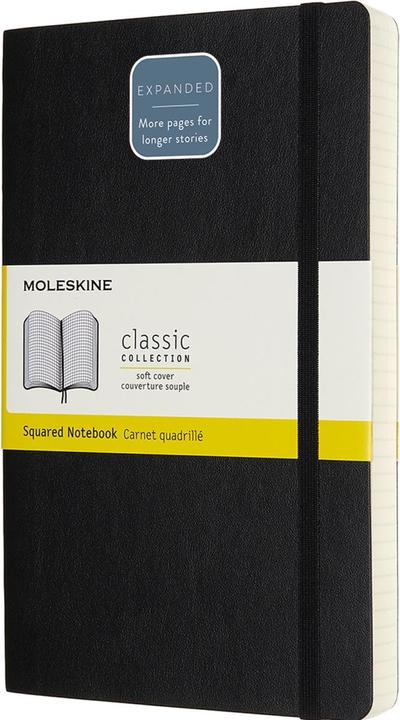 Moleskine L/A5 - Notebook - extended version (A5, Checked, Soft cover)