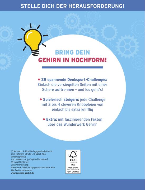 Productafbeelding Die ultimative Rätsel-Challenge Gedächtnistraining (Duits, Naumann & Göbel, 2023)