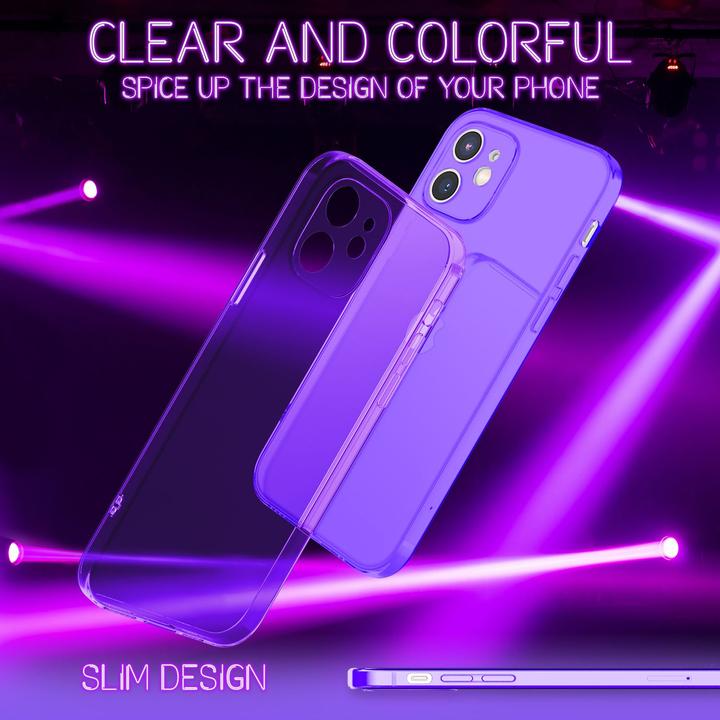 Actual product image Nalia Clear Neon Cell Phone Case (Apple iPhone 12 mini)