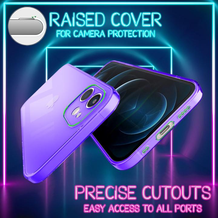 Actual product image Nalia Clear Neon Cell Phone Case (Apple iPhone 12 mini)