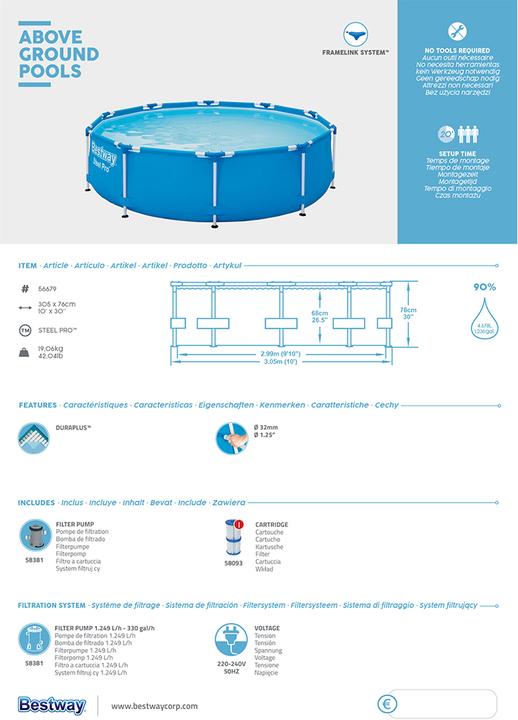 Produktbild Bestway Steel Pro (Ø 305 x 76cm)