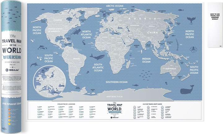 Nenurodyta Zeichnungskarte Weltreisekarte Wochenendwelt (60 cm)