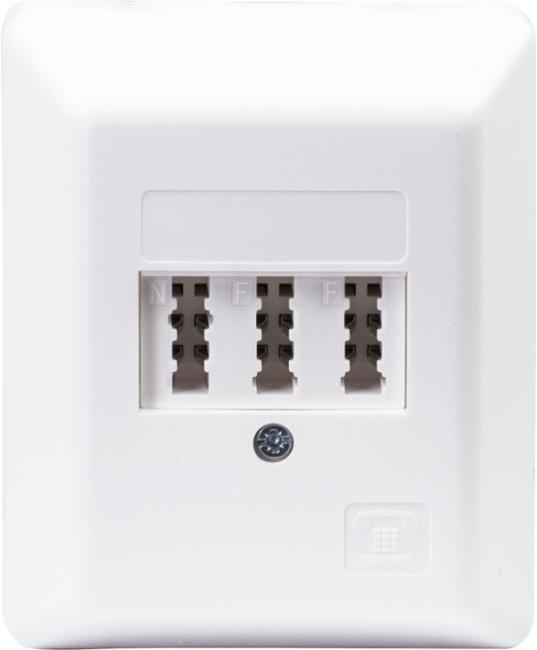 Image du produit Schwaiger Prise téléphonique, 1xTAE-N Bu, 2xTAE-F Bu