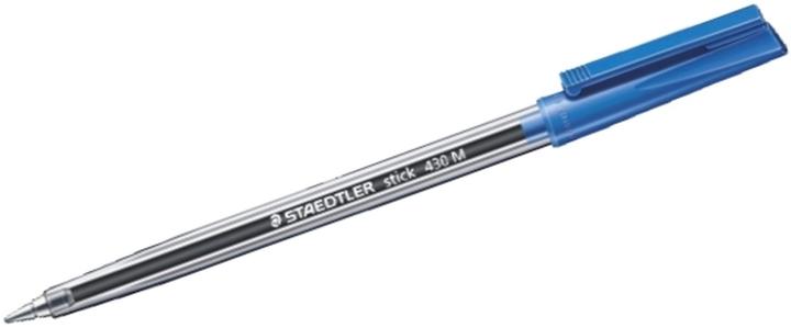 Produktbild Staedtler ® Einwegkugelschreiber stick 430 0,35mm blau Kappenmodell dokumentenecht (Durchsichtig, 1 x)