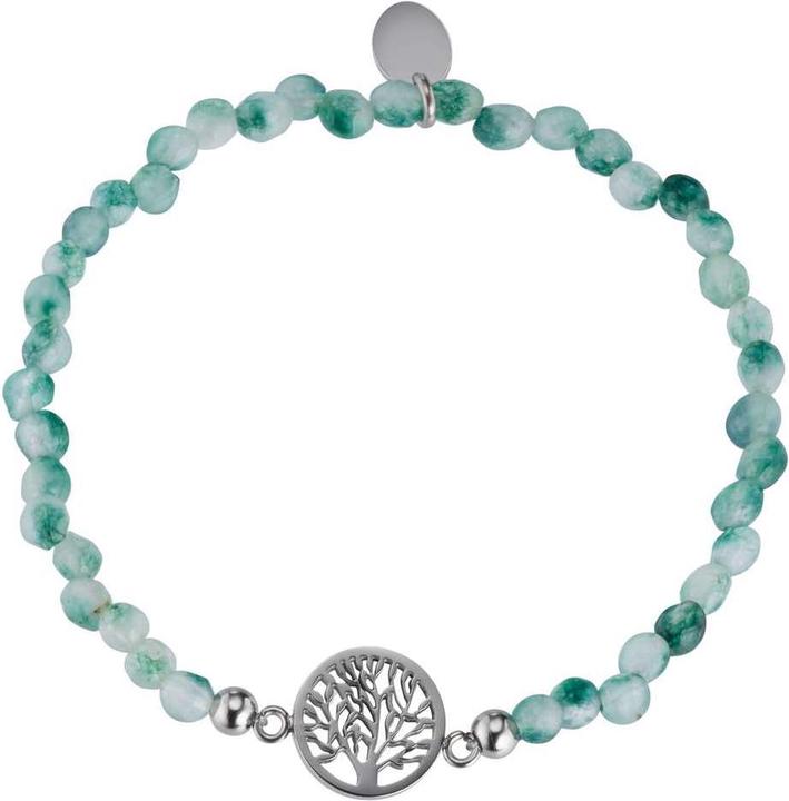 Bijouteria Armband (18 cm, Edelstahl, Jade)