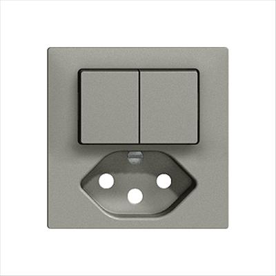 Actual product image Feller Cover set Kleinkombi.2-T/T13 dark gray