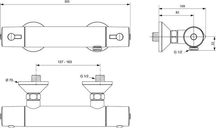 Produktbild Ideal Standard Brausethermostat CERATHERM 60