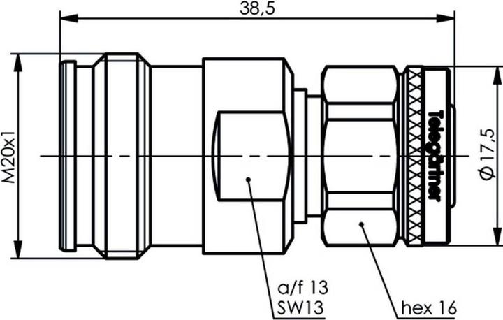 Produktbild Telegärtner Adapter 4.3-10 auf 2.2-5 (f-m) Screw Type