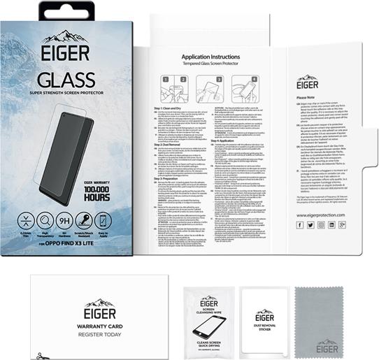 Actual product image Eiger Mountain Glass Clear (1 Piece, Oppo Find X3 Lite)