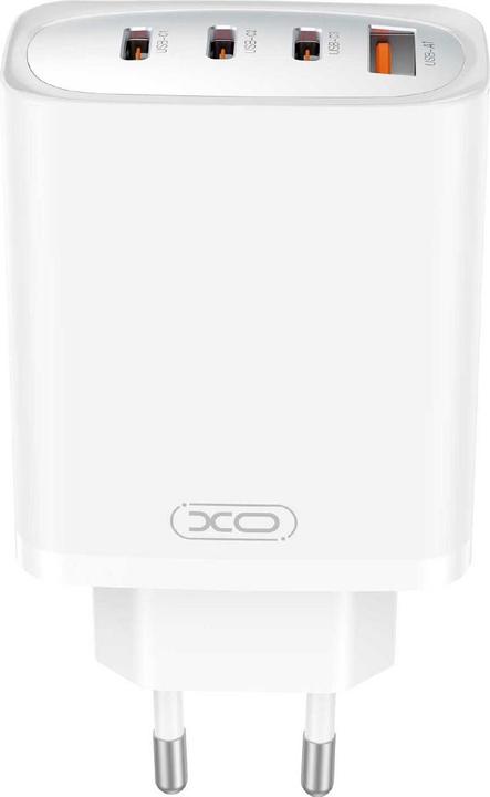 Produktbild xO Wandladegerät CE23 PD 65W 3x USB-C 1x USB weiss + Kabel USB-C - USB-C (65 W)