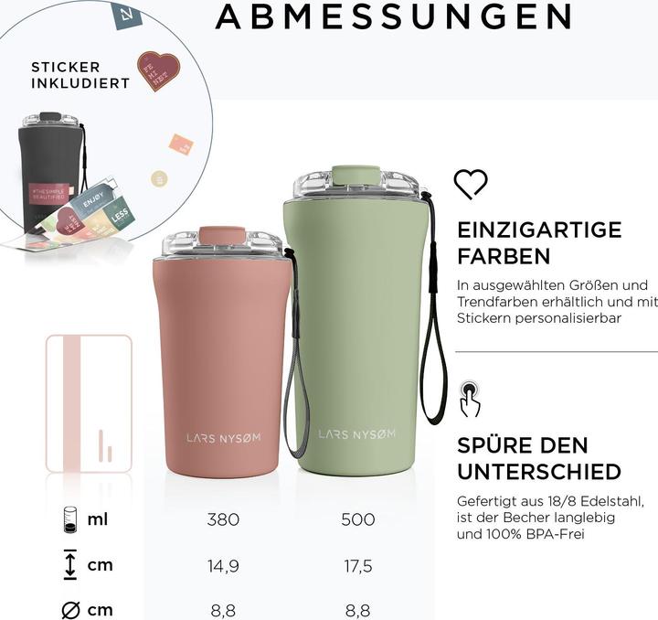 Produktbild Lars Nysøm Edelstahl Thermobecher Rørelse (0.50 l)