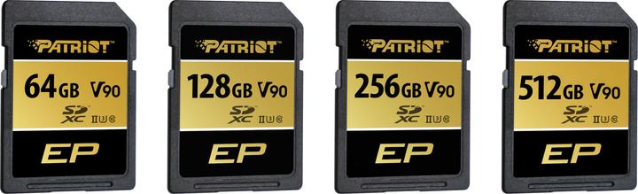 Image du produit Patriot EP SDXC 256 GB Class 10 UHS-II U3 V90 (256 Go, SDXC, U3, UHS-II)
