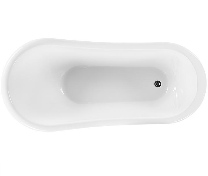 Produktbild Beliani Badewanne freistehend blau / weiss oval 170 x 76 cm CAYMAN (359 l, 170 cm, 78 cm)