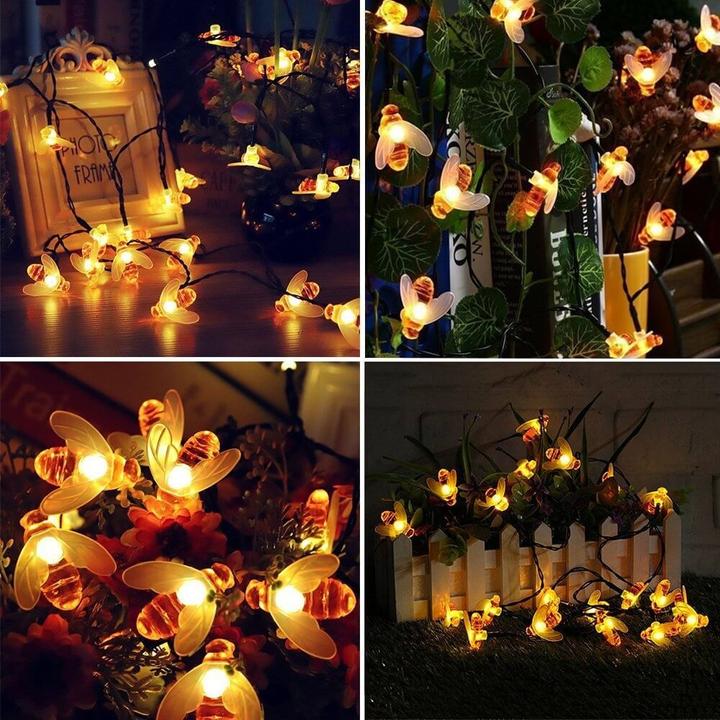 Image du produit Cover-Discount Guirlande lumineuse solaire LED Abeilles (6.50 m)