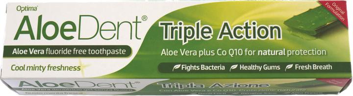 Produktbild Aloe Dent Triple Action Aloe Vera Toothpaste Fluoride Free with CoQ10 100ml (100 ml)