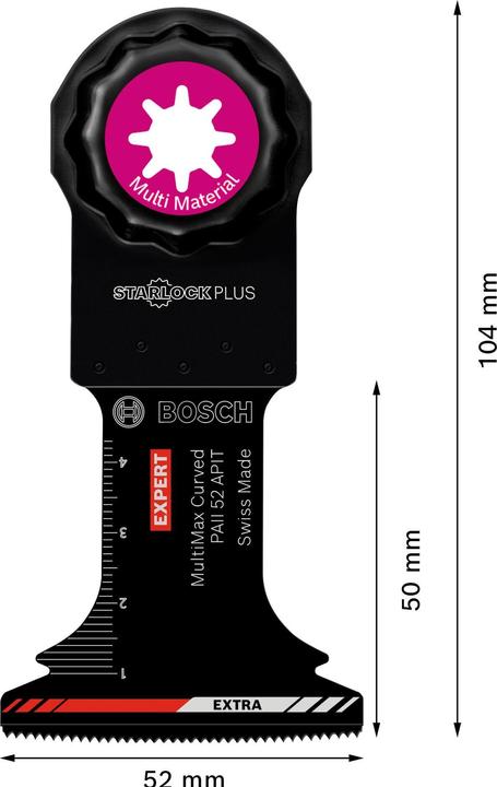 Produktbild Bosch Professional Zubehör EXPERT MultiMax PAII 52 APIT Blatt für Multifunktionswerkzeuge, 52 mm