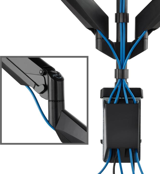Produktbild tectake Monitor Tischhalterung für 4 Monitore von 13" bis 32" (Tisch, 32")