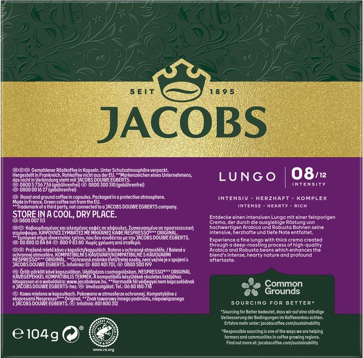 Produktbild Jacobs Lungo 8 Intenso (20 x Port.)