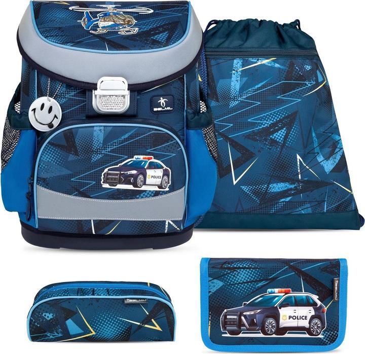 Belmil MINI FIT Schulrucksack-Set Police (17 l)