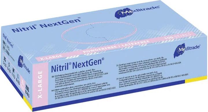 Produktbild Meditrade Nitril-Einweghandschuhe NextGen®, blau, VE 10 Spenderboxen à 100 Stk, Grösse XL (XL)