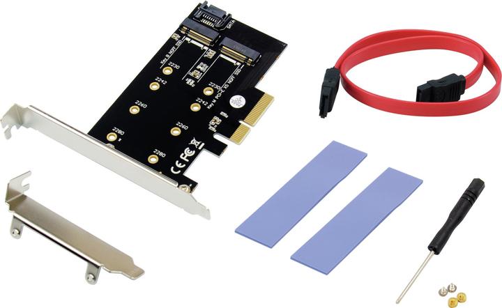 Produktbild Conceptronic EMRICK 2-in-1-M.2-SSD-PCIe-Adapter SATA AHCI NVMe