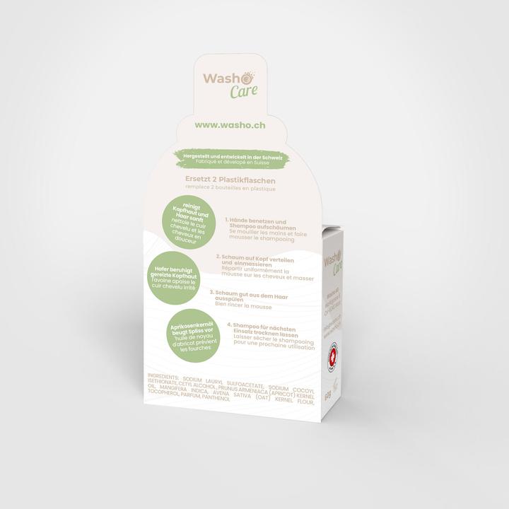 Actual product image Washo Swiss Edition Mild Solid Shampoo Sensitive (200 ml, Solid shampoo)