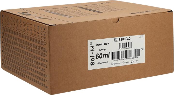 Sol-m Spritze 60ml Luer Lock steril 3-teilig 30 Stk