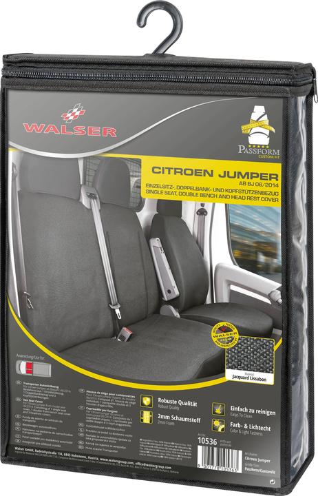 Produktbild Walser Sitzbezüge für Citroen Jumper Einzelsitz und Doppelbank vorne aus Polyester BJ 06/2014 heute