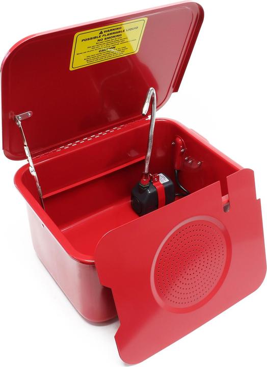 Image du produit Wiltec Fontaine de dégraissage Nettoyage de pièces mécaniques Bac de lavage 13l avec pompe Garage Atelier
