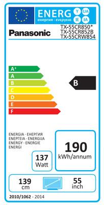 Label énergétique Panasonic Tx-55crw854 (4K)