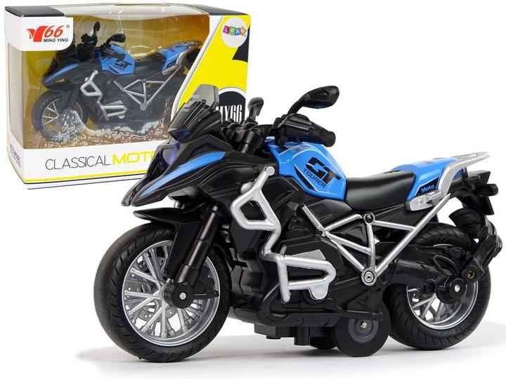 Produktbild Lean Toys Motorrad GT Pull-Back-Antrieb mėlynas