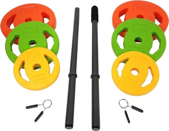 Actual product image Tunturi Aerobic Pump Hantelset komplett (2 x 1.5 kg, 2 x 2.5 kg, 2 x 5 kg)