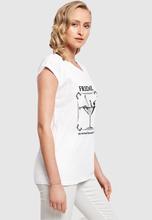 Actual product image Mister Tee Ladies F-Word Extended Shoulder Tee - 125199 (XS)