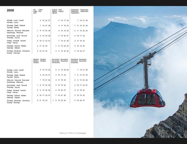 Produktbild Swiss Foto-Almanach 2026 (14.8 x 21 cm, Deutsch, Französisch, Italienisch, Englisch)